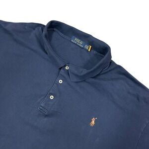 Polo Ralph Lauren Soft Cotton Polo Shirt Mens 4XB Big Blue Short Sleeve Preppy